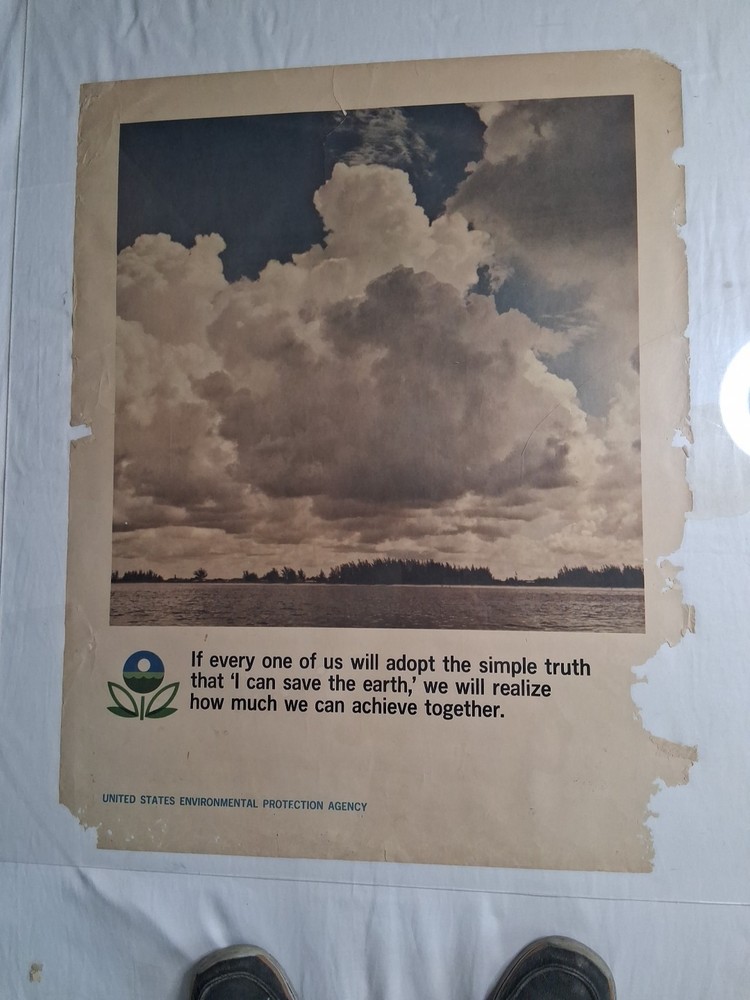 1972 US Environmental Protection Agency Poster Govt Printing Office 25 X 32