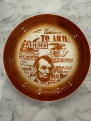 Vtg Zaberer’s Restaurant Abraham Lincoln Bread Plates Set of 6 NJ Sterling Ohio