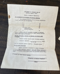 Vintage FBI Application Letter Paper LOT 1950s Government Dept of Justice
