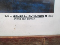 VTG USS BENJAMIN FRANKLIN SSBN-640 General Dynamics Electric Boat Framed Photo
