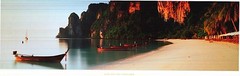 ART POSTER~Thailand Island of Phi Phi Oldest Community Boat on Water Horizon KOH