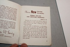 Vintage 1951 Your New Social Security Guidebook Benefits Explanation Booklet