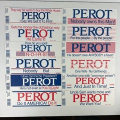 Ross Perot For President Unused Political Bumper 12 Sticker Lot RARE!