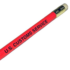 Vtg Pencil 80s US Customs Service Report Drug Smuggling Neon Orange Collectors z