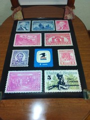 Vintage USPS Post Office Advertising Stamp Poster George Washington Liberty Bell
