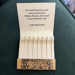 VINTAGE BULL AND BEAR RESTAURANT HILTON HOTELS MATCHBOOK – BRAND NEW