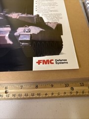 Vintage FMC C130 Close Combat Vehicle Light Tank Brochure US Army AGS Program