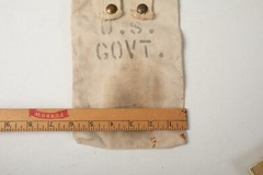 US Gov’t White Canvas Bag (P4L) w/2 Snap Handle Hangers 9×6 inches Government