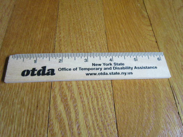 New York State OTDA Disability Office Ruler Small Wood 6″ Collectible FREE SHIP