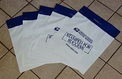 5 Bag Lot New USPS UNITED STATES POSTAL SERVICE POST OFFICE STAMPED FOR SUCCESS
