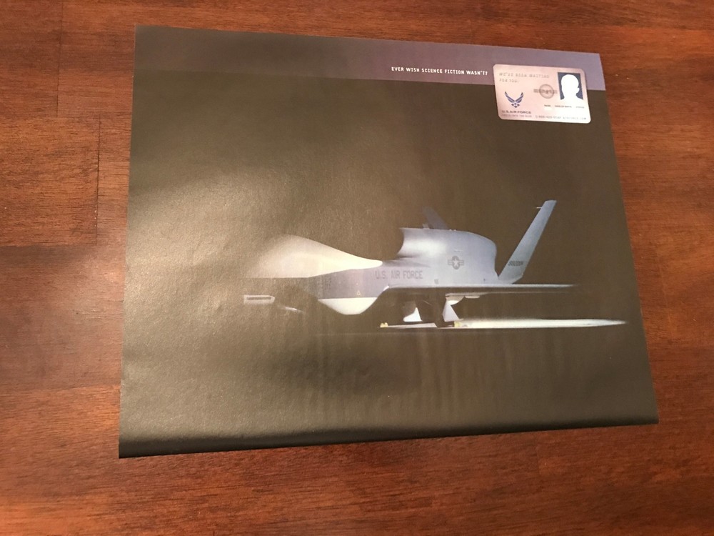 10X12 COLOR PRINT Ad 2003 US AIR FORCE «EVER WISH SCIENCE FICTION WASN’T?»