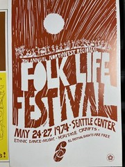 Northwest Folk Life Festival Poster Lot Of 3 72’ 73’ 74’ 70s First Print Seattle