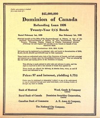 1926 Dominion of Canada ad 20 Year Bonds @4.5%