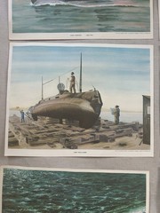 Vintage 1960s General Dynamics ELECTRIC BOAT Submarine Litho Print Set US Navy