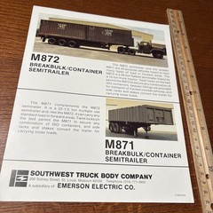 VTG Southwest Truck Body Co Flatbed Trailers M872 M871 Military Vehicle Brochure