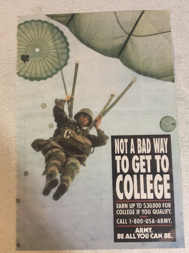 United States Army 1995 Vintage Print Ad Advertisement pa43