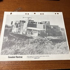 VTG Canadair Flextrac CF 110 Airport Crash Rescue Military Vehicle Photo Sheet