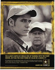 2004 United States Army of One Running the Right Crowd Retro Print Ad/Poster