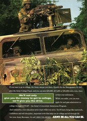 1995 US Army Humvee Camo Hummer College Fund vintage Print AD Advertisement