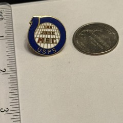 USPS San Jose MSC Blue Arrow & Grid Gold Tone United States Postal Service VTG