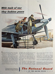 1947 National Guard United States Tools War Plane Fashion Peace VTG Print Ad