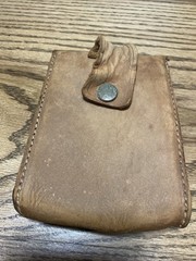 Vintage PROPERTY OF U.S.P.O. Brown Leather Mail Carrier Pouch 6″x4″
