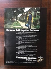 1974 vintage original print ad Marine Reserve Recruiting