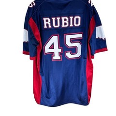 GOP Jerseys USA 45 Rubio Patriotic Jersey Size Large Red White Blue Florida