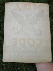 1934 Blue Eagle NRA Code National Recovery Administration Sign Advertising