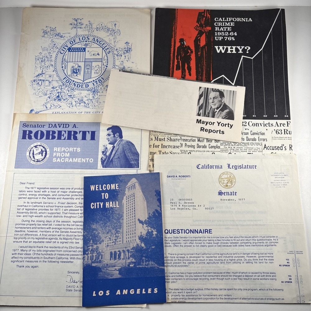 1960s vintage California government news documents Los Angeles San Fransisco VTG