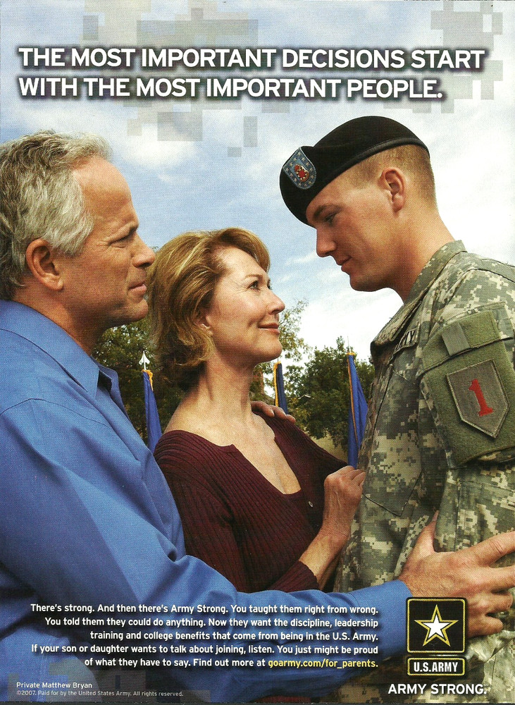 2007 US Army Strong The Most Important Decisions Print AD Advertisement