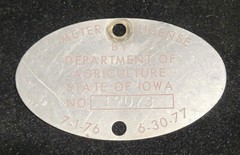Lot of 3 Vintage Department of Agriculture State of Iowa Embossed Metal Tags L2