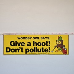 Vintage USDA Woodsy Owl Sticker Decal Give A Hoot Don’t Pollute Unused 80s