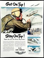 United States Air Force ad Vtg 1951 USAF pilot recruiting original advertisement