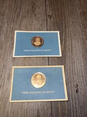 THE FRANKLIN MINT. with BEN FRANKLIN COIN BUSINESS CARD VINTAGE 1970’s Lot Of 2