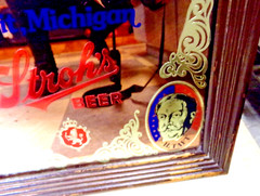 Vtg 1980 STROHS BEER National Republican Convetion Frame Advertising Bar Mirror