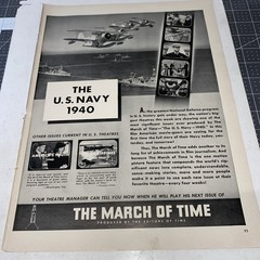 1940 US Navy Recruitment Plane & Ship Vintage Print Ad Advertisement