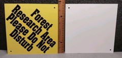 Lot Of 2 Forest Research Area Please Do Not Disturb Metal Sign Cabin Trail Camp