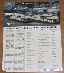 Vintage 1983 The Valley Adventure TVA 50th Anniversary Schedule ’82 World’s Fair