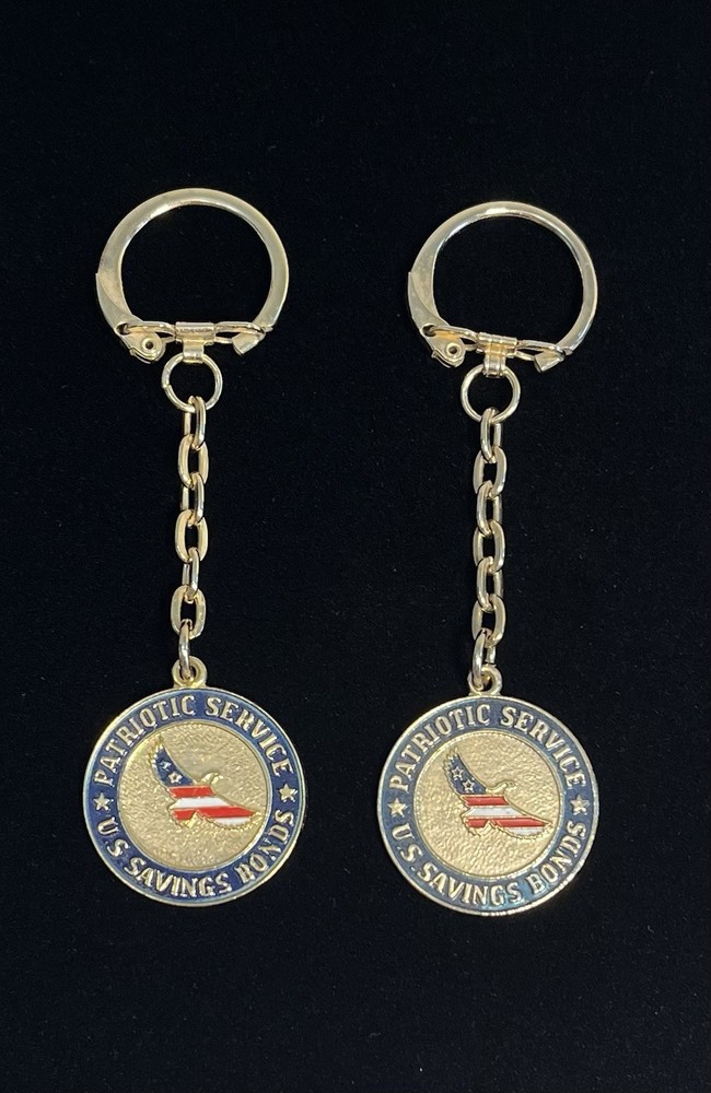 Vintage US Savings Bonds Promotional Advertising Keychains Lot of 2
