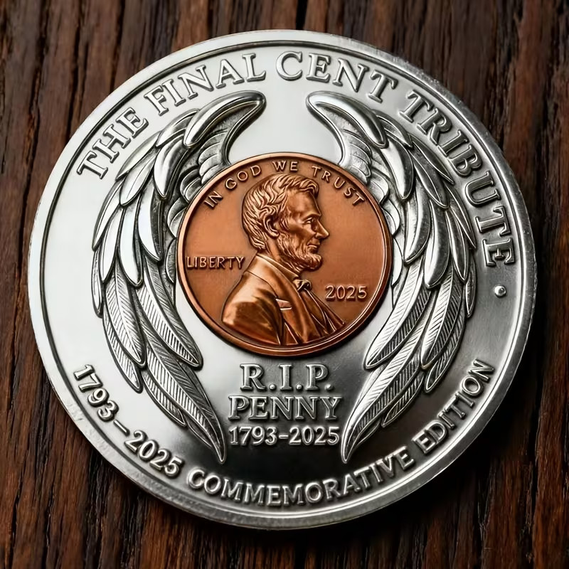 Final Cent Tribute Anniversary Challenge Coin Commemorative Penny 1-pc A