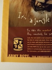 US ARMY ROTC (print ad 2000) «It’s A Jungle Out There» – Lion as «King»