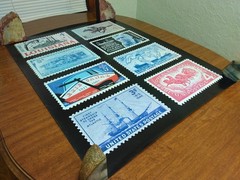 Vtg USPS Post Office Advertising Stamp Poster Trains Boats Pony Express More