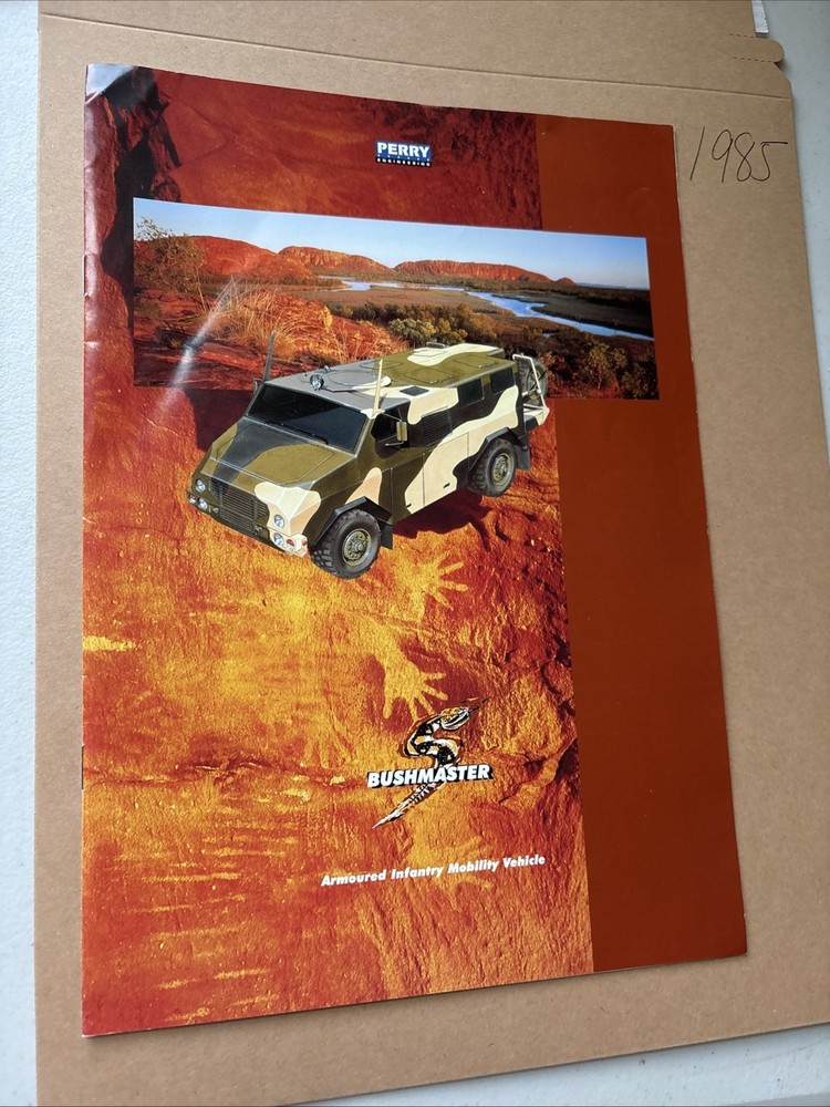 Vintage Perry Bushmaster Armoured Infantry Mobility Vehicle Military Brochure