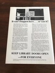1980 VINTAGE 8X11 PUBLIC SERVICE PRINT Ad FOR KEEP PUBLIC LIBRARY DOORS OPEN