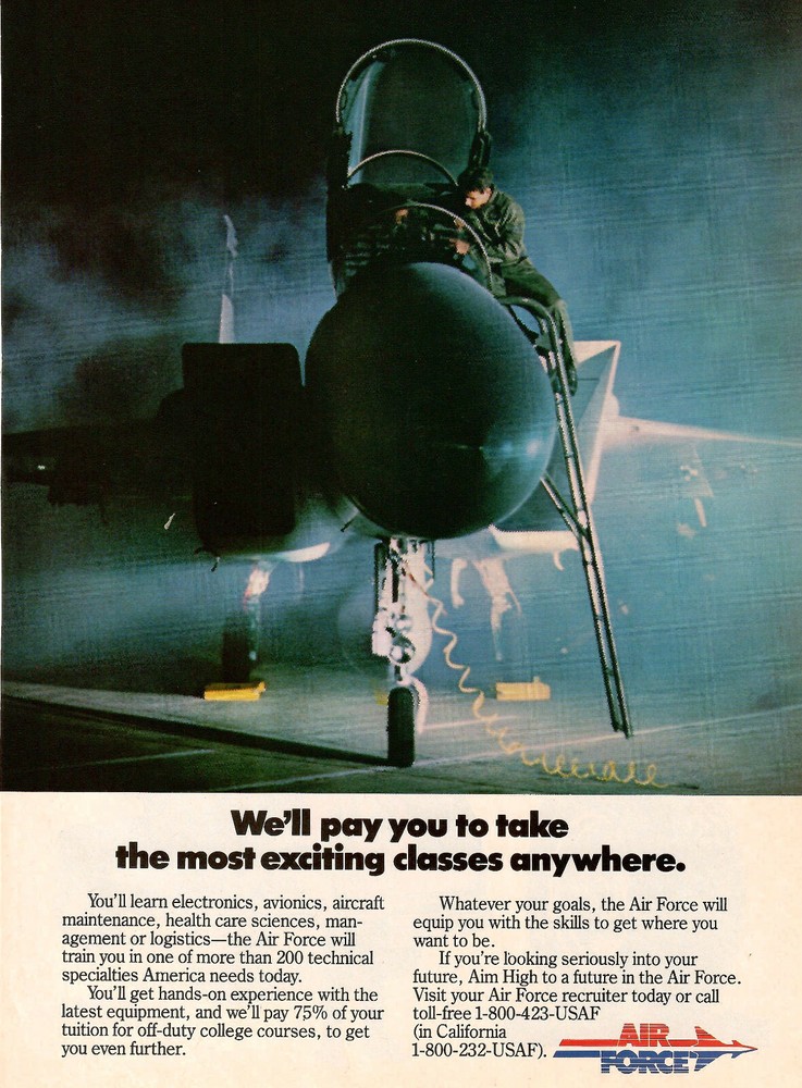 1980’s US AIR FORCE VINTAGE PRINT AD F-15
