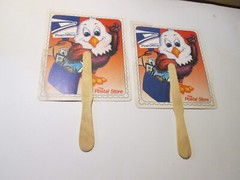 1996 Atlanta Area Map Hand Fans US Post Office Lot of 2