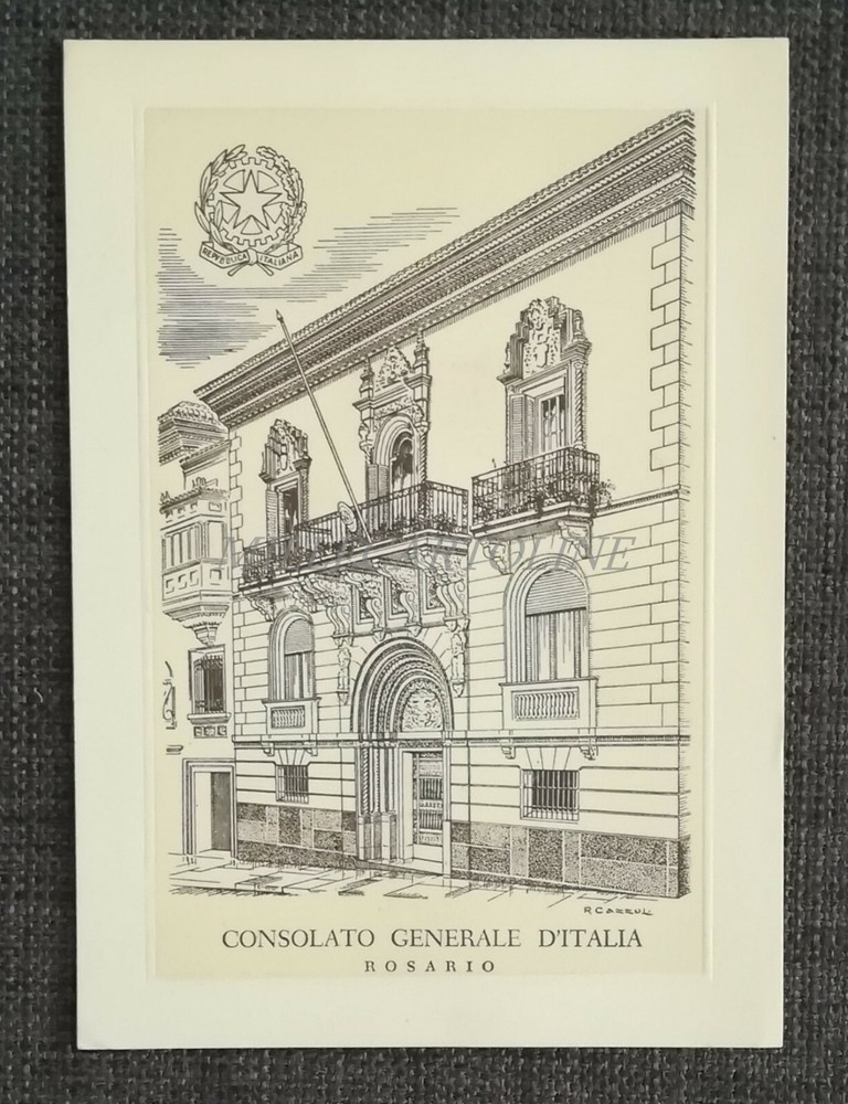 ARGENTINA – Rosario, Consolato Generale d’Italia, Illustrated Card