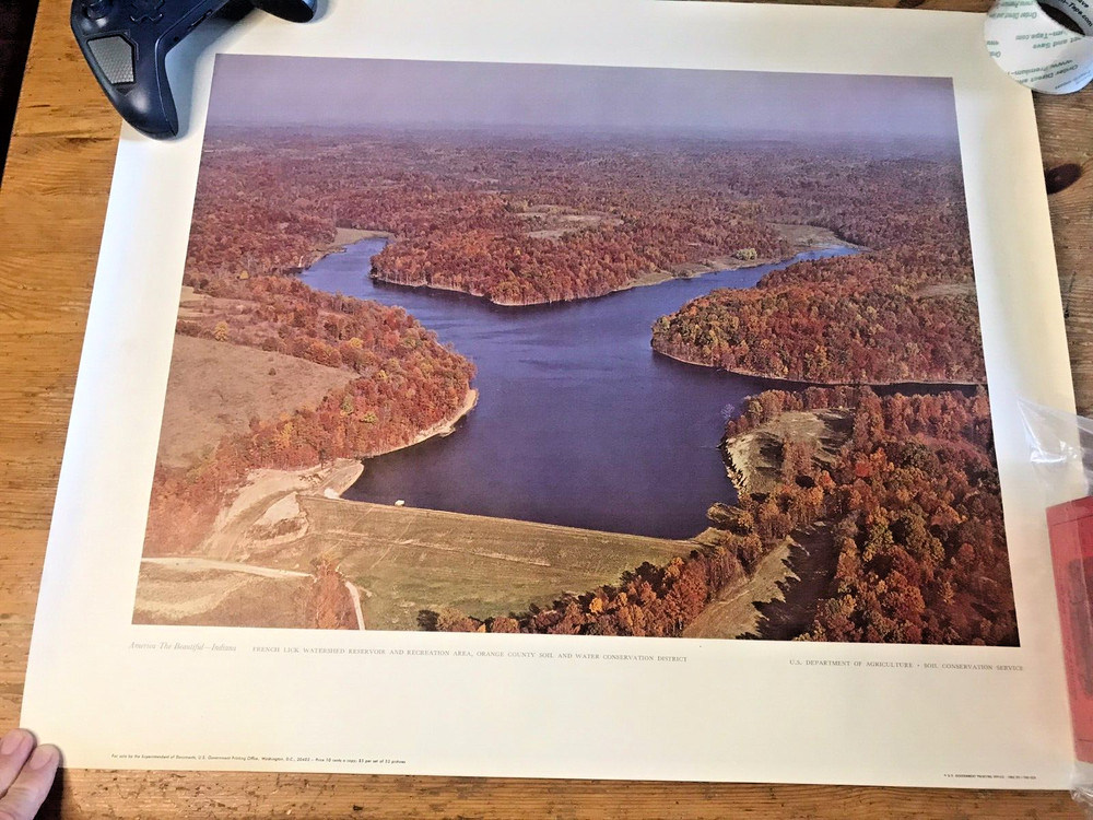 1966 USDA America The Beautiful 5 Poster Lot 24×20 Print Photo Vintage Landscape