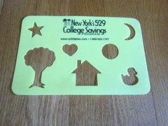 NY State 529 Advertising Ruler & Stencil Plastic Yellow Collectible FREE SHIP